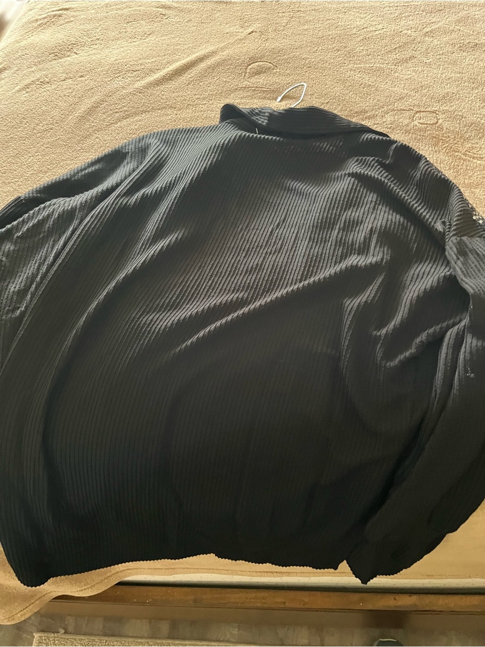 Men's Black Ribbed Lightweight Jacket